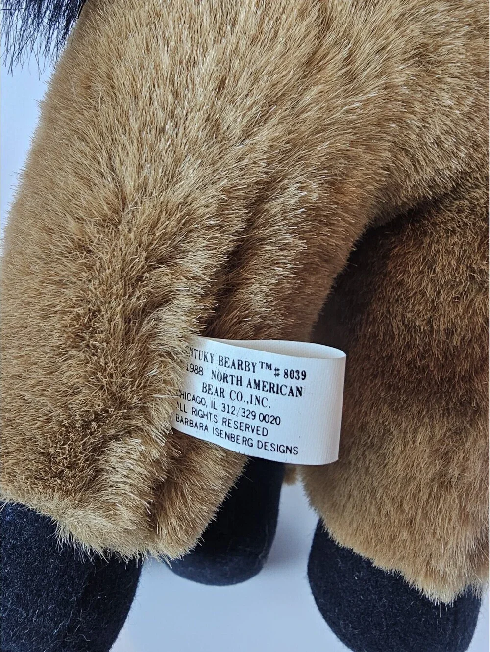 Vintage 1988 Kentucky Bearby Plush Jockey Horse North American Bear Co NWT